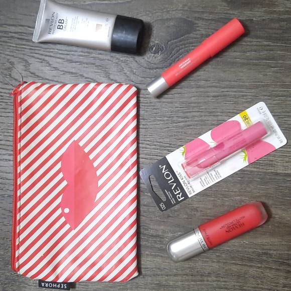 Sephora Handbags - Sephora Striped LIPS Make up Bag